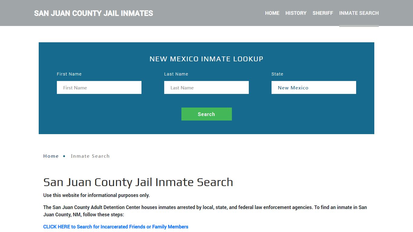 San Juan County, NM Detainee Lookup